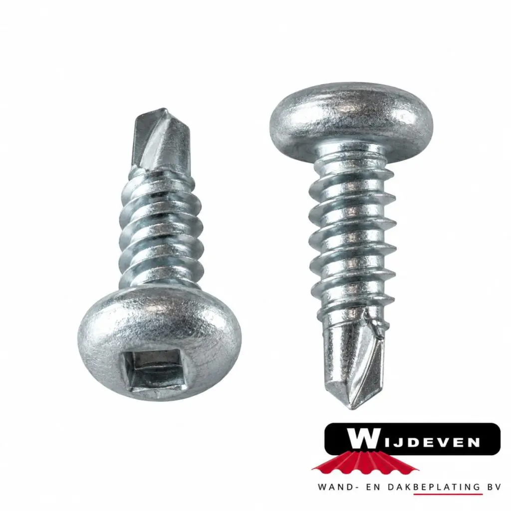 Zelfborende teks Square Drive RVS SS410 blank 4,2x16