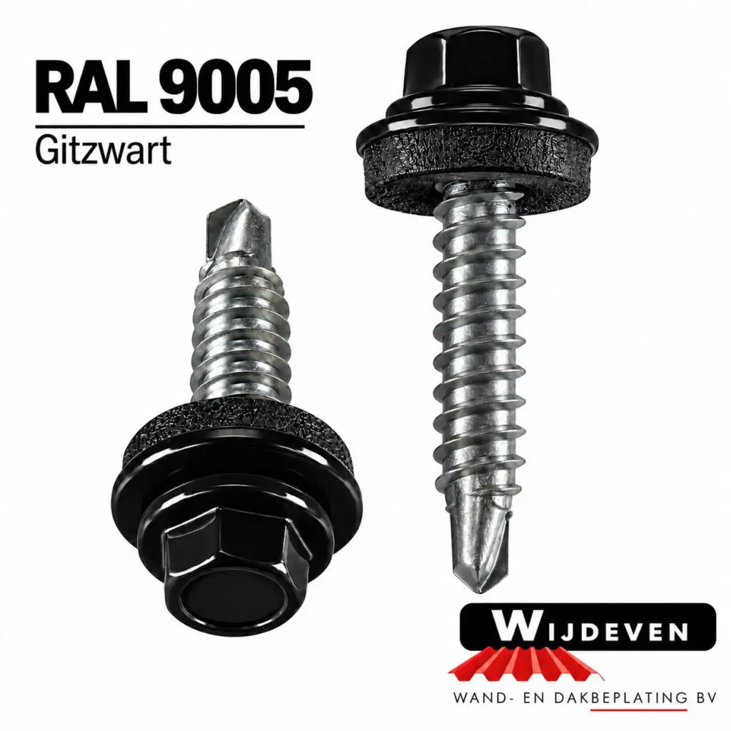 Zelfborende schroef HI-LO RVS SUS 410, ring 16mm 9005 6,3x38