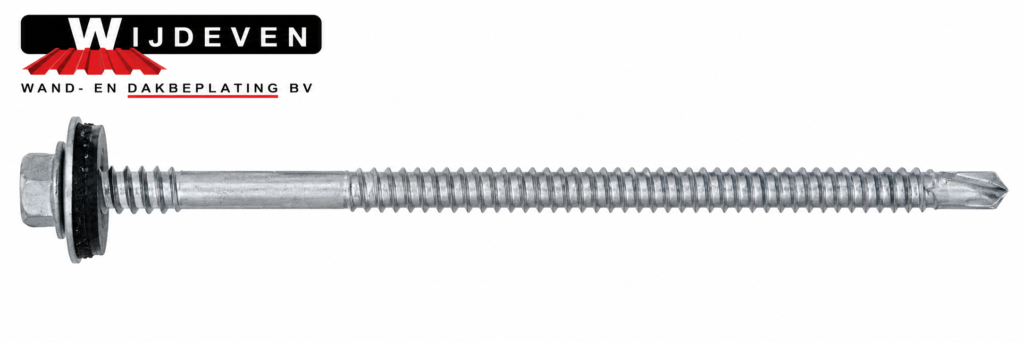 Paneelschroef RVS voor montage op staal (t/m 5mm dikte), BP3, ring 19mm 5,5/6,3x122mm