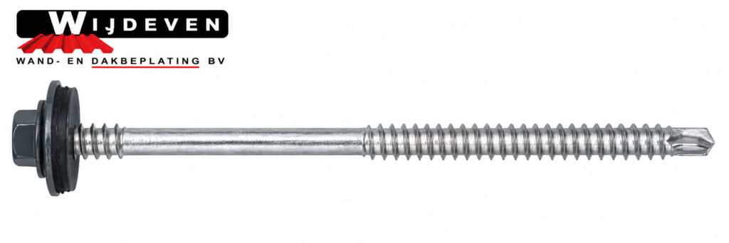 Paneelschroef RVS voor montage op hout, BP2, ring 19mm 7016 6,3/7,0x100mm