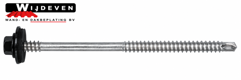 Paneelschroef RVS voor montage op hout, BP2, ring 19mm 9011 6,3/7,0x100mm