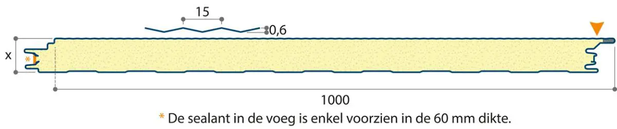 JI WALL 60/1000 7016 sipo mr VB 6000 - Afbeelding 2