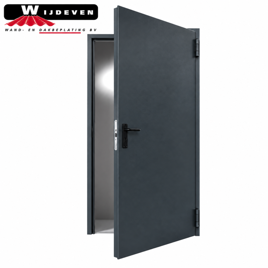 Stalen loopdeur Ninz met kozijn brandwerend 2125x1000 7016